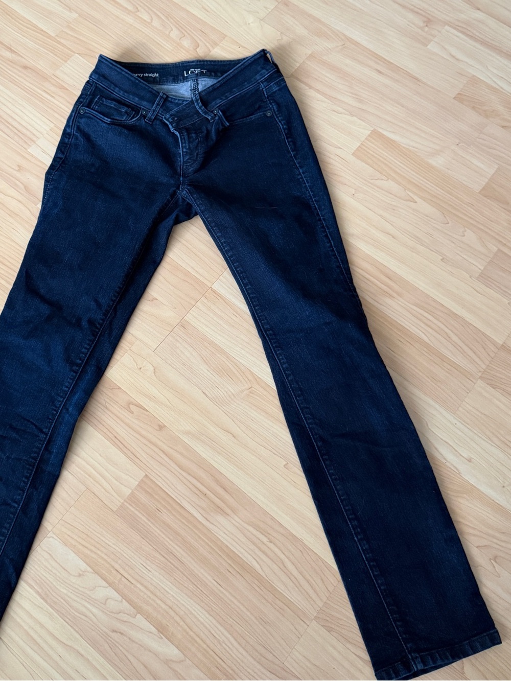 LOFT Dark Indigo Straight-Leg Jeans size 25/ OP